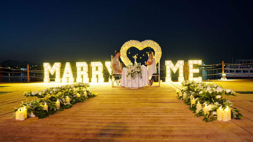 Proposta speciale di matrimonio con cena romantica a Sharm el Sheikh