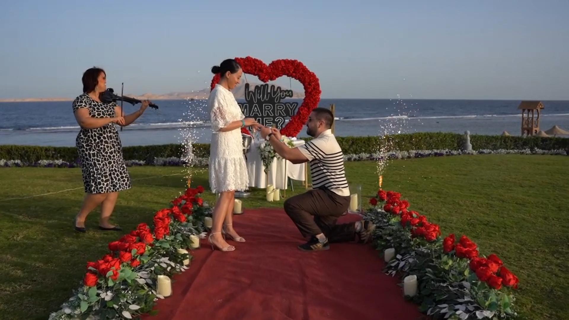 Proposta speciale di matrimonio con cena romantica a Sharm el Sheikh